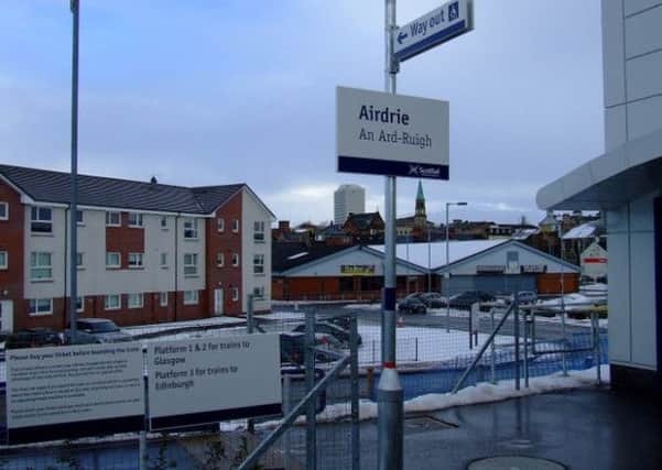 The teenager was targeted after getting off the train at Airdrie. Picture: Geograph