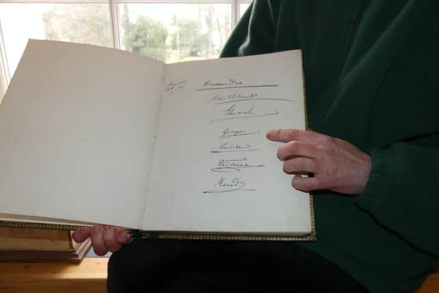 Future KingGgeorge V was amongst those to visit and sign the book at Blaire Castle