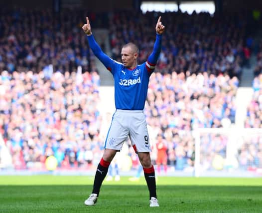 Kenny Miller acknowledges the applause after scoring in the Petrofac cup final. Picture: SNS