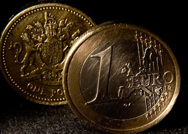 The pound has weakened in recent months  down against the US dollar by some 10 per cent since the autumn and against the euro by some 12.7 per cent. Picture: Getty Images