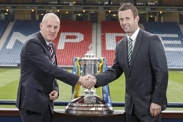 Rangers boss Mark Warburton and Celtic manager Ronny Deila. Picture: Steve Welsh