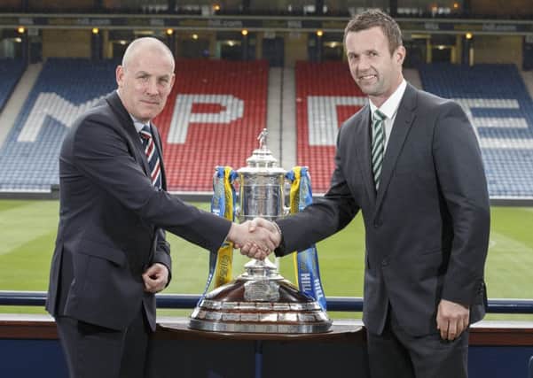 Rangers boss Mark Warburton and Celtic manager Ronny Deila. Picture: Steve Welsh