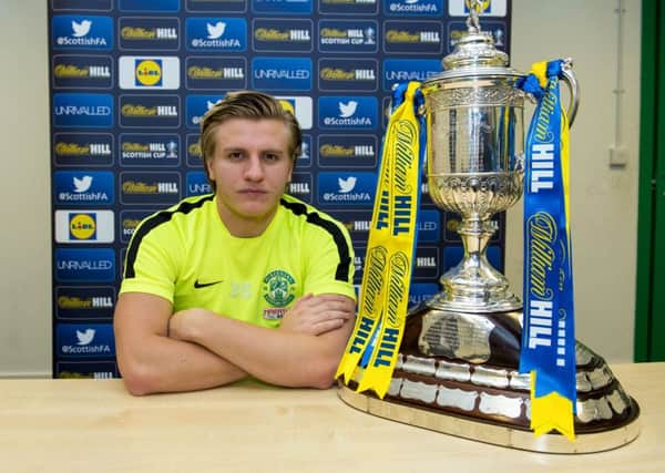 Hibernian's Jason Cummings thinks Dundee United will be wary of another hiding Picture: SNS Group