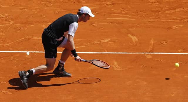 Andy Murray during the Monte-Carlo ATP Masters Series Tournament semi final match on Saturday. Picture: AFP/Getty Images