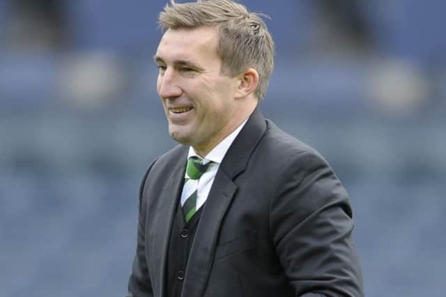 Hibs coach Alan Stubbs has warned Jason Cummings never to try chipped penalties again. Picture:
Neil Hanna