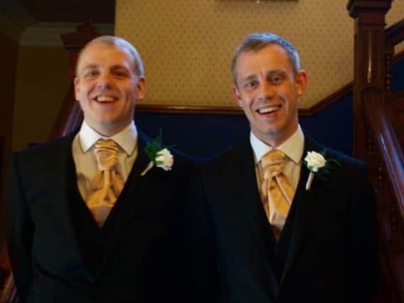 Gary Jamieson, right, with his brother and fellow Parkinsons sufferer, Grant