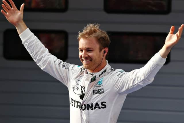 Nico Rosberg of Germany and Mercedes GP celebrates in parc ferme after winning the Formula One Grand Prix of China at Shanghai International Circuit. Picture: Getty Images