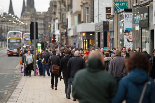 Shoppers on Edinburgh's Princes Street. Picture: Scott Louden