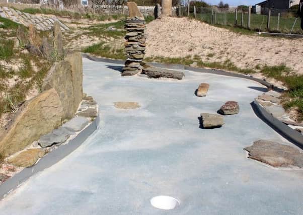 The Old Man of Hoy hole on Orkney's new crazy golf course