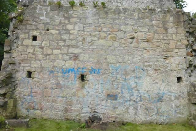 Vandals faced the wrath of the Kinneil Kirk death curse by defacing the ancient structure. Picture: TSPL