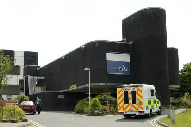 The injured man was taken to The Royal Alexandra Hospital in Paisley, Lanarkshire, where he is said to be in a stable condition. Picture: Hemedia
