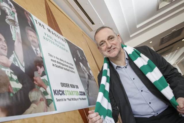 Paul McStay at the launch of his autobiography The Maestro. Picture: Steve Welsh