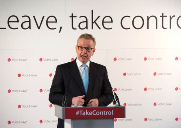 Justice Secretary Michael Gove MP gives a speech entitled 'The facts of life say Leave'. Picture: Getty Images