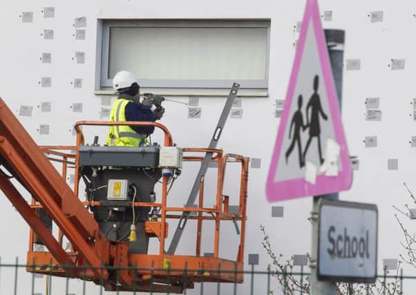 Work being carried out on Oxgangs Primary School in Edinburgh. Picture: Hemedia