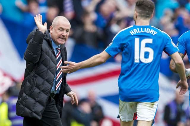 Rangers manager Mark Warburton (left) and Andy Halliday have both said they won't feel slighted if Hibs don't offer the gesture. Picture: SNS