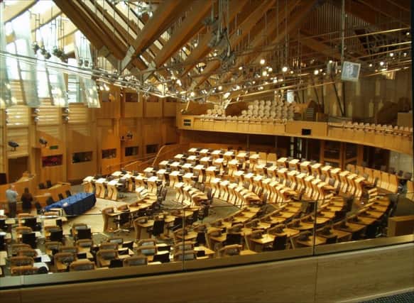 The Scottish Parliament's debating chamber.