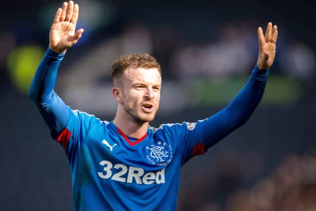 Rangers' Andy Halliday was unfazed by Scott Brown's stare. Picture: Rob Casey/SNS