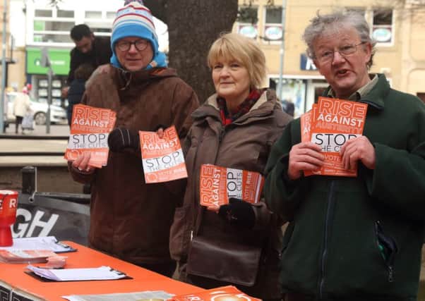 RISE activists on the campaign stump. Picture: Colin Wright