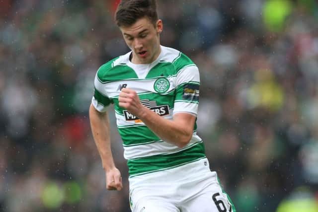 Celtic's  Kieran Tierney in action during the Scottish Cup semi-final between Rangers and Celtic at Hampden. Picture: Ian MacNicol/Getty