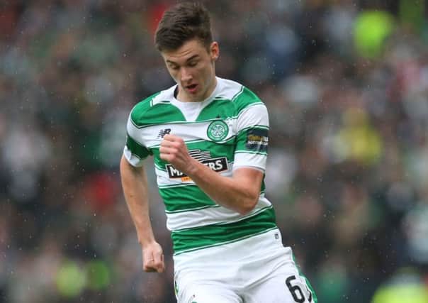 Celtic's  Kieran Tierney in action during the Scottish Cup semi-final between Rangers and Celtic at Hampden. Picture: Ian MacNicol/Getty