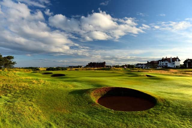 The par 5 16th at Royal Troon is likely to be used in the new nine-hole championship, which will be contested by 30 amateur golfers. Picture: Getty