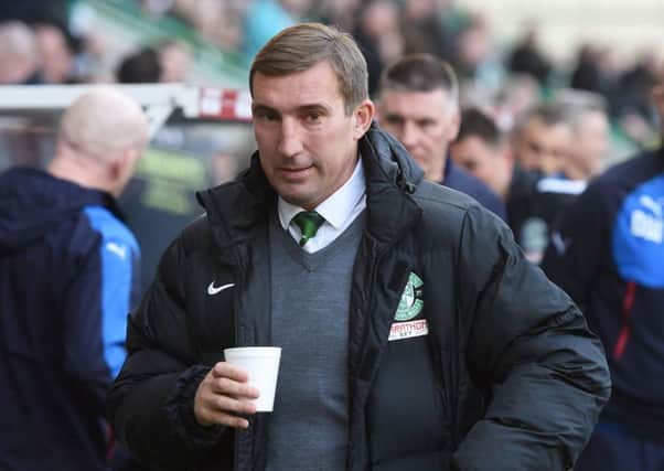 Hibs manager Alan Stubbs just wanted the three points. Picture: SNS