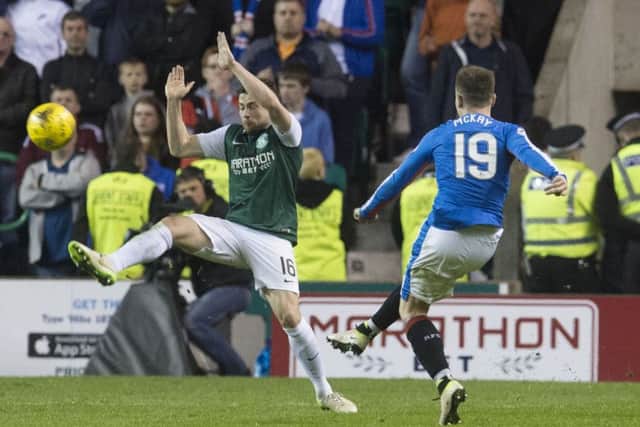Rangers' Barrie McKay pulls back a late goal for the visitors, topping off another great performance from the winger despite the loss. Picture: SNS