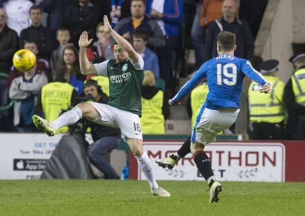 Rangers' Barrie McKay pulls back a late goal for the visitors, topping off another great performance from the winger despite the loss. Picture: SNS