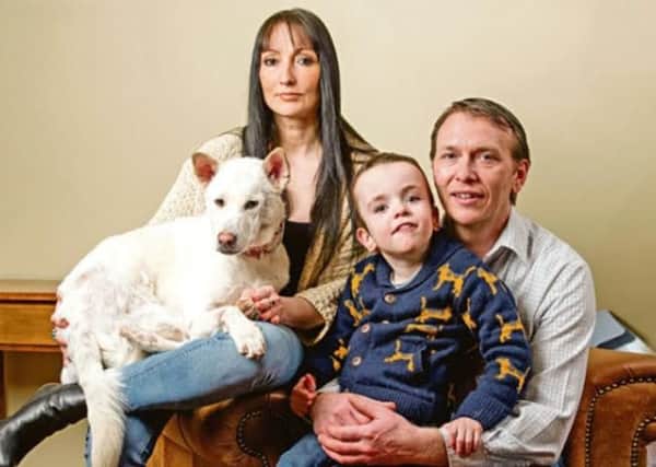 Amanda with her son Kyle, husband Tobias and Miracle. Picture: Miracle/ Ebury Press