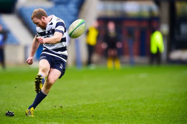 Heriot's John Semple could be a key man when his side face Ayr for the BT Premiership crown at Millbrae today. Picture: SNS/SRU
