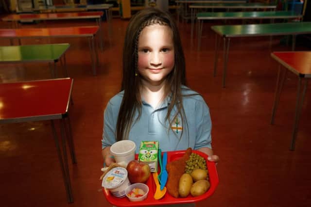 School dinners at Broomhill Primary School, Glasgow. Picture: Robert Perry
