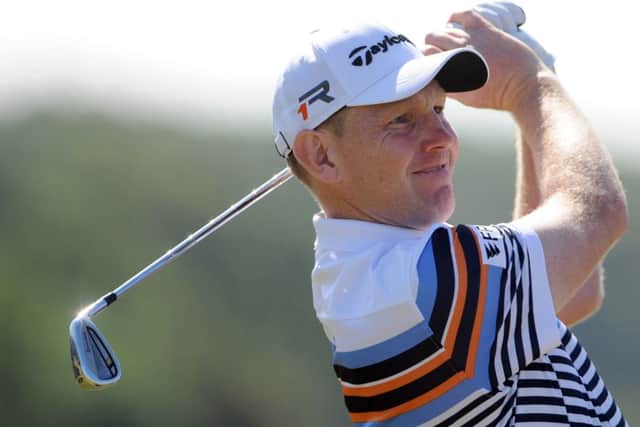Stephen Gallacher will safely make the cut on his comeback after hand surgery, having opened with rounds of 70 and 72 in the Shenzhen International. Picture: Jane Barlow