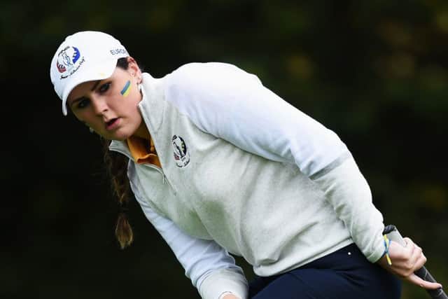 Olivia Mehaffey hit five birdies in her first round. Photograph: Getty Images