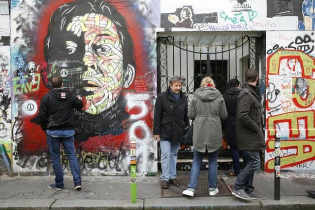 Fans visit Serge Gainsbourg's former house in Paris. Picture: Mattheiu Alexandre/Getty