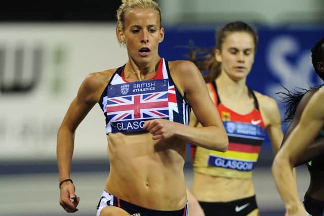Lynsey Sharp in action at Glasgow's Emirates Arena which will host the 2019 European Indoor Athletics Championships. Picture: Stu Forster/Getty Images