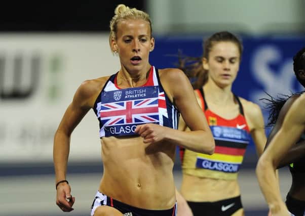 Lynsey Sharp in action at Glasgow's Emirates Arena which will host the 2019 European Indoor Athletics Championships.  Picture: Stu Forster/Getty Images