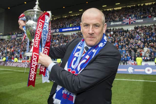 Rangers manager Mark Warburton wants to add the Scottish Cup to the Championship trophy. Picture: Rob Casey/SNS