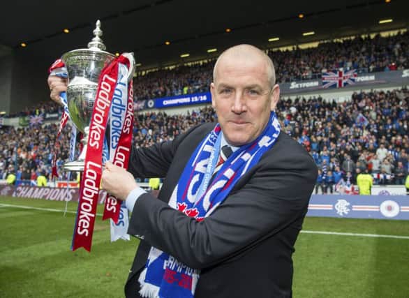 Rangers manager Mark Warburton wants to add the Scottish Cup to the Championship trophy. Picture: Rob Casey/SNS