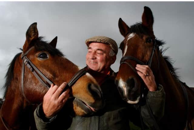 Billy Rennie with Sandstone Rocky and Londerton Kelly. Picture:  Donald MacLeod.