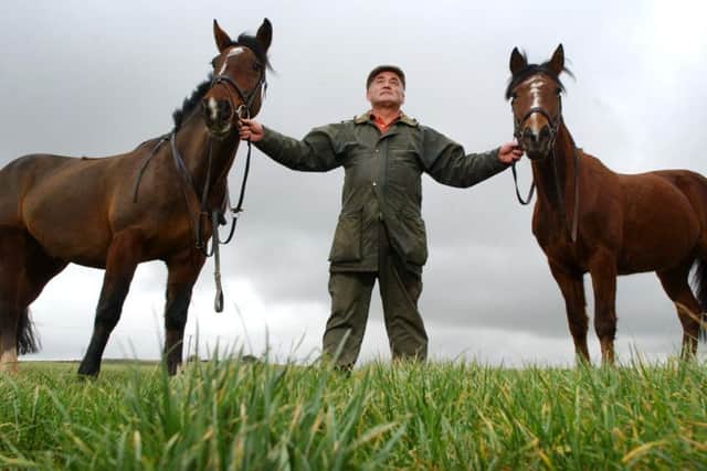 Billy Rennie, said to be  Scotland's last Horse Whisperer, at Londerton Equestrian Centre, near Peterhead, Picture: Donald MacLeod