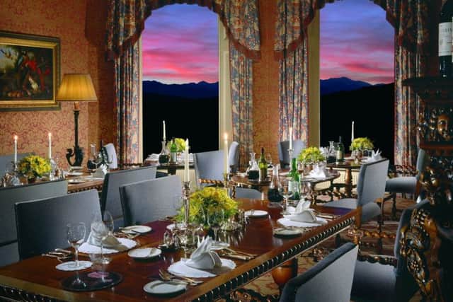 The dining room at Inverlochy Castle
