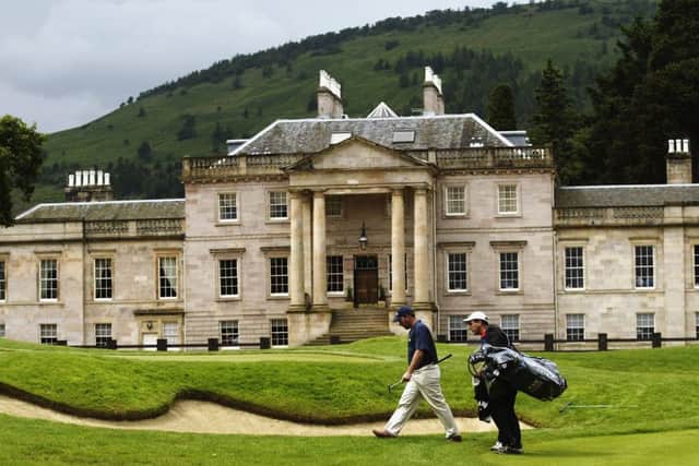 Rossdhu House is the opulent clubhouse at the Loch Lomond Golf Club, said to be the Augusta of Scotland. Picture: Getty
