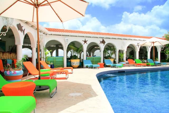 The pool at the Mount Cinnamon hotel. Picture: Ashley Davies