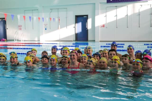 Olympic swimmer Hannah Miley took time out to instruct pupils in the Falkirk area.