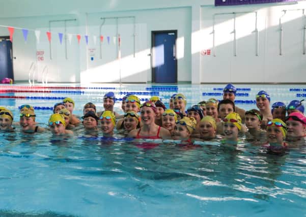 Olympic swimmer Hannah Miley took time out to instruct pupils in the Falkirk area.
