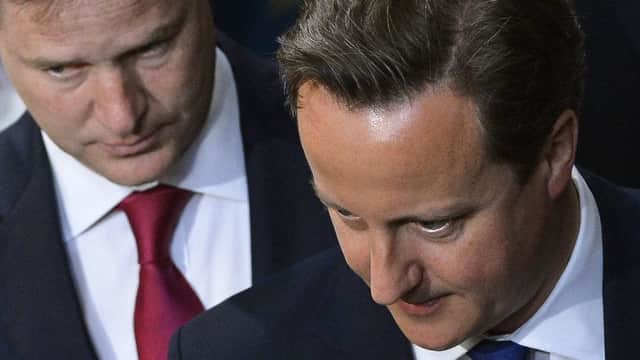 Nick Clegg, left, was angered by David Cameron's alleged reaction to the referendum. Picture: Getty Images