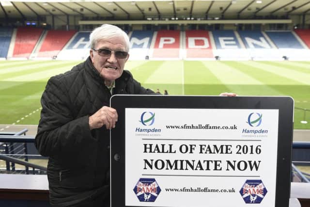 Bertie Auld launches the Scottish Football Hall of Fame 2016 Nominations at Hampden Park. Picture: Greg Macvean