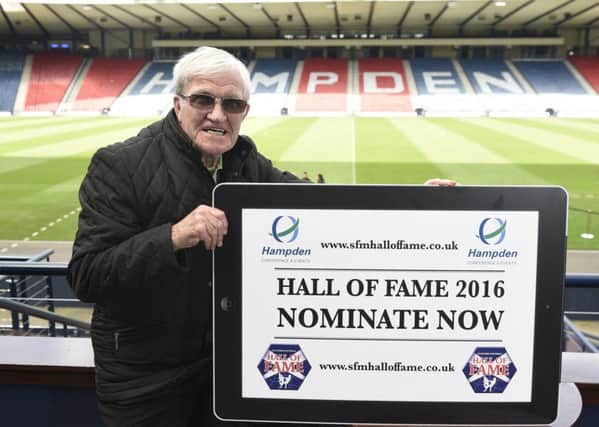 Bertie Auld launches the Scottish Football Hall of Fame 2016 Nominations at Hampden Park. Picture: Greg Macvean