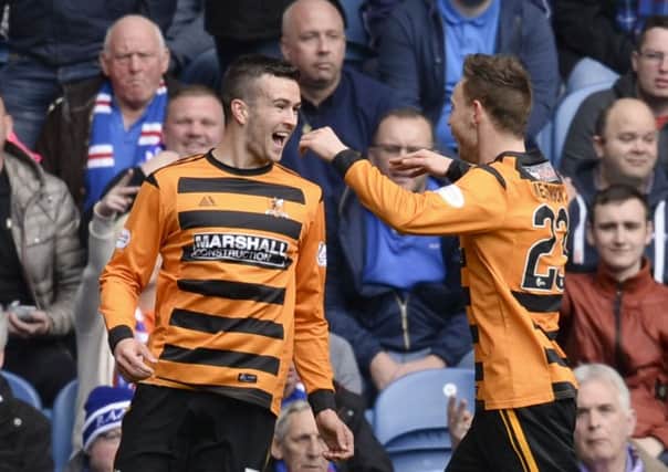 The Celtic loan striker opened the scoring for Alloa at Ibrox on Saturday. Picture: SNS