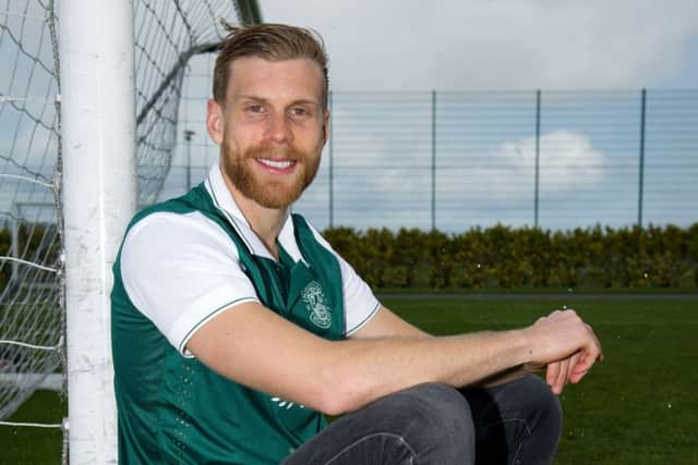 Hibernian's Niklas Gunnarsson at the club's East Mains training centre. Picture: Ross Parker/SNS